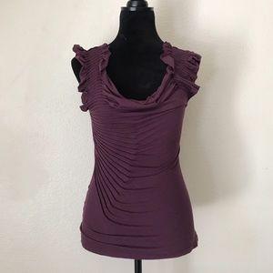 Anthropologie C. Keer Draped Pleated Blouse Small